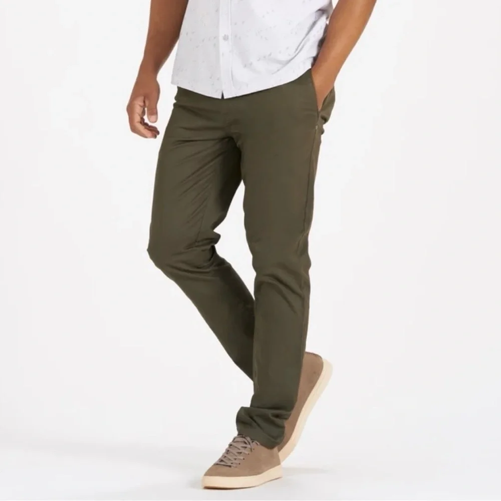 Vuori Collins Chino Pants Men's 30x31 Dark Oregano 5-Pocket Stretch Twill Cotton